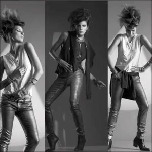 SAMPLE! Winston & Hart Metallic Floral Skinny